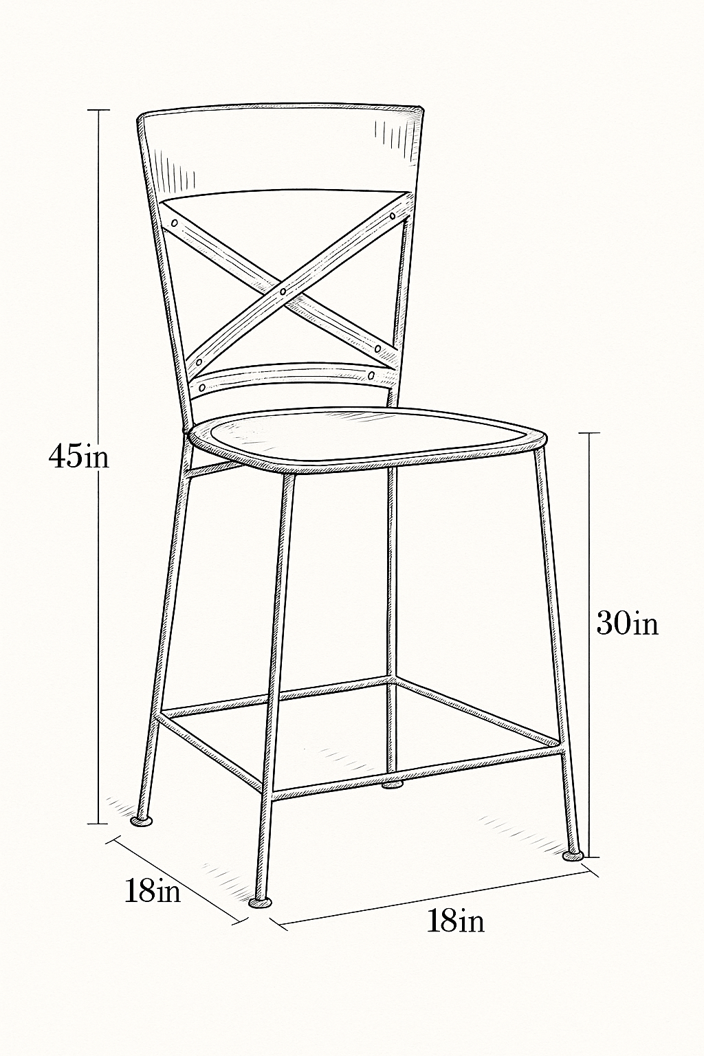 Custom Industrial Bar Chair
