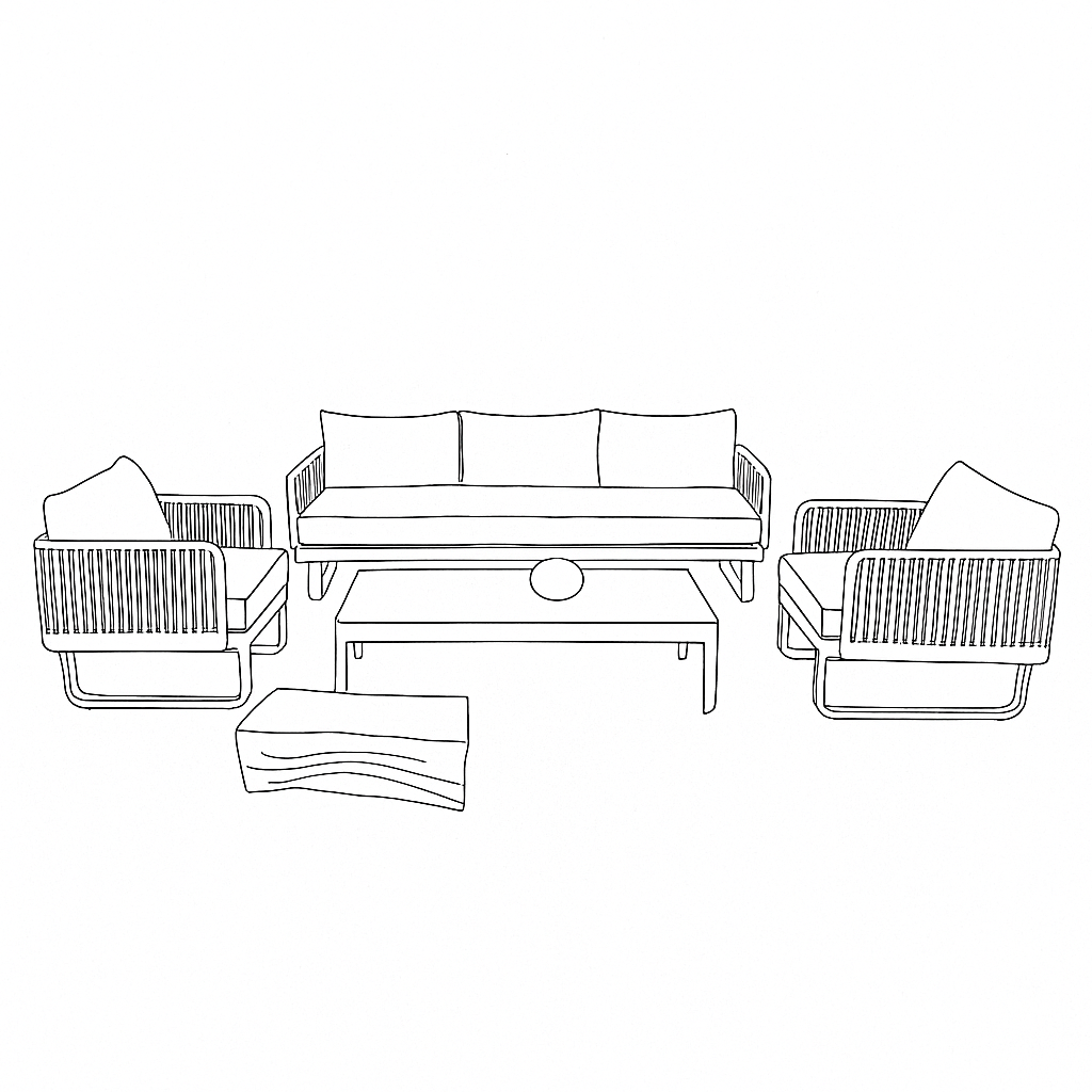 Custom Outdoor Sofa Set
